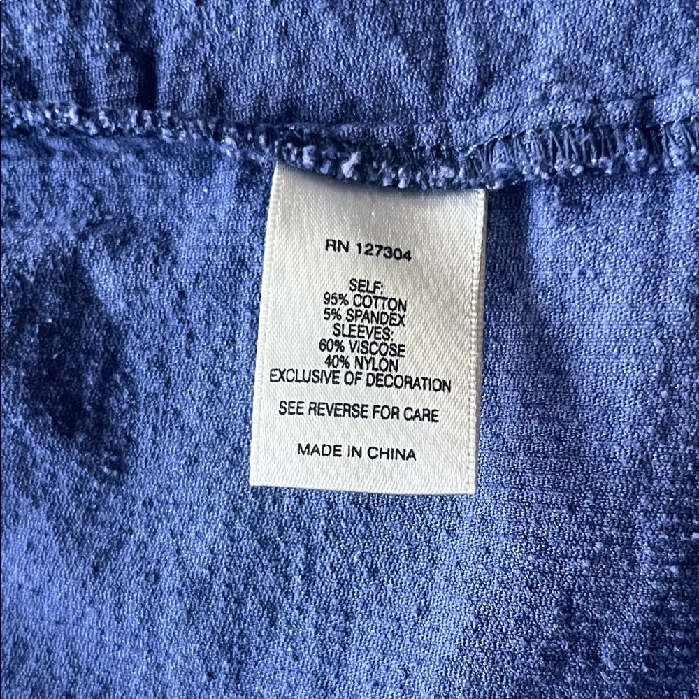 John Mark Jacket Dark Blue Corduroy Beaded Velvet Burnout Sleeves Medium - Picture 8 of 13